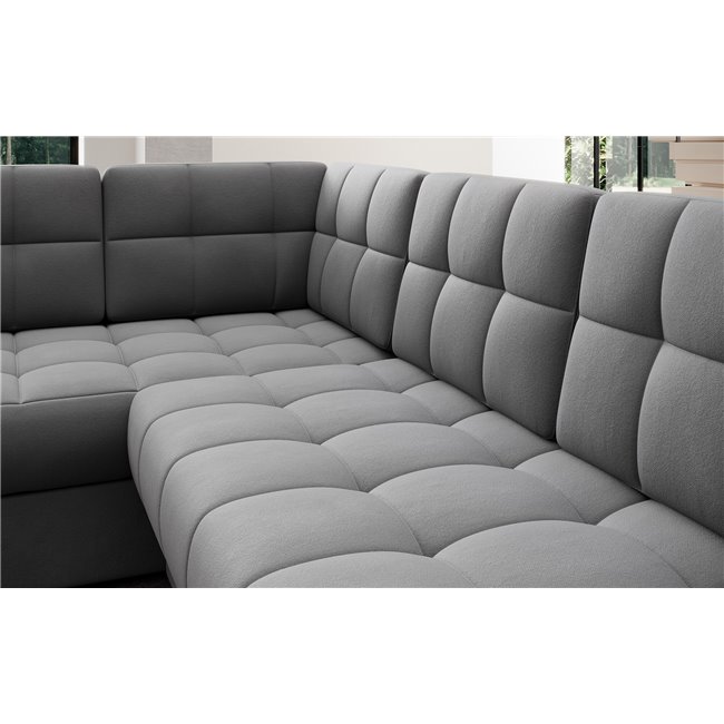 Corner sofa Elewett R, sleeping function, Sola 04, grey, H82x299x198cm