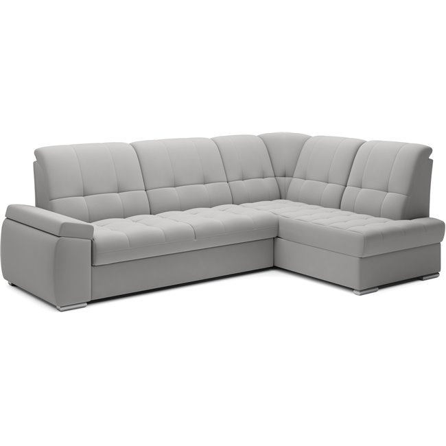 Угловой диван Elsado R, раздвижной, Sola 04, серый, H95x272x192cm