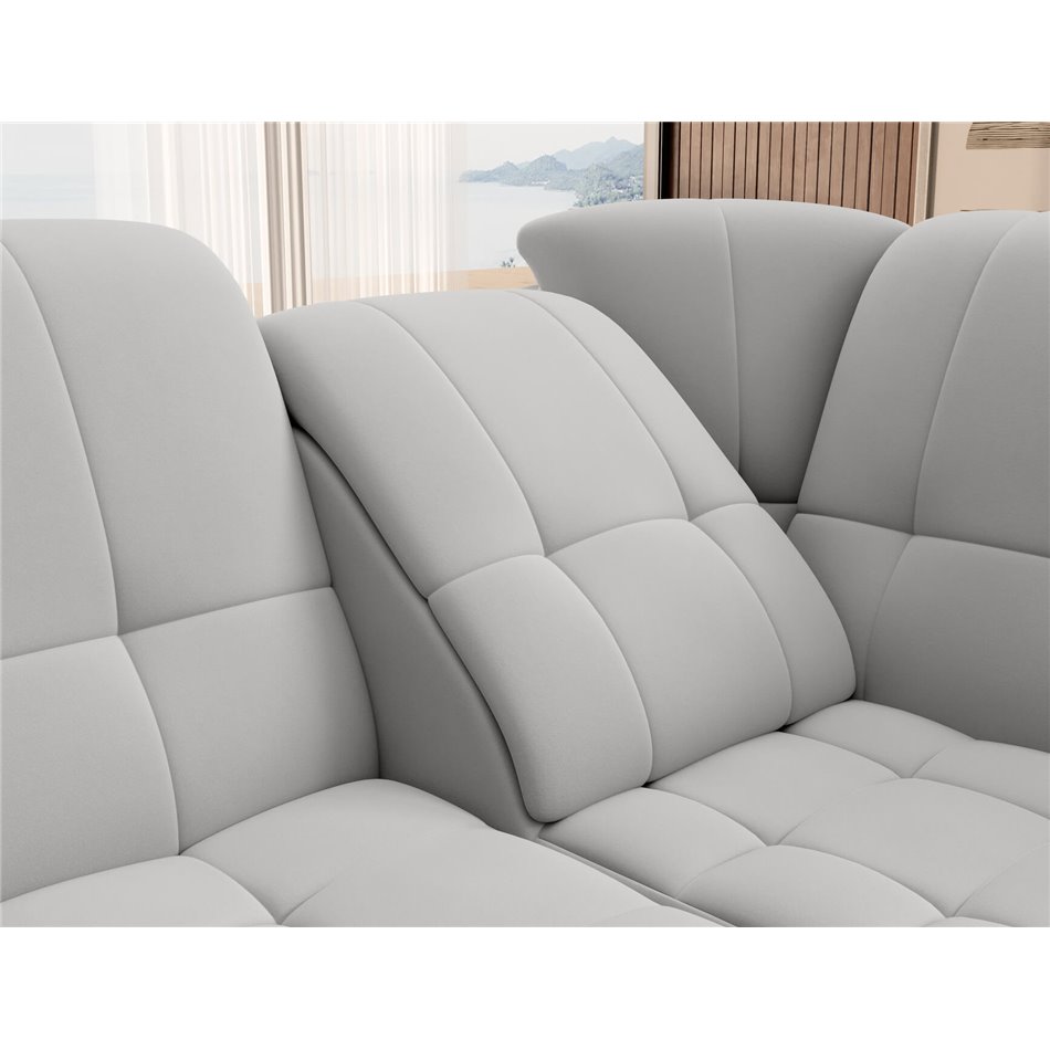 Угловой диван Elsado R, раздвижной, Sola 04, серый, H95x272x192cm