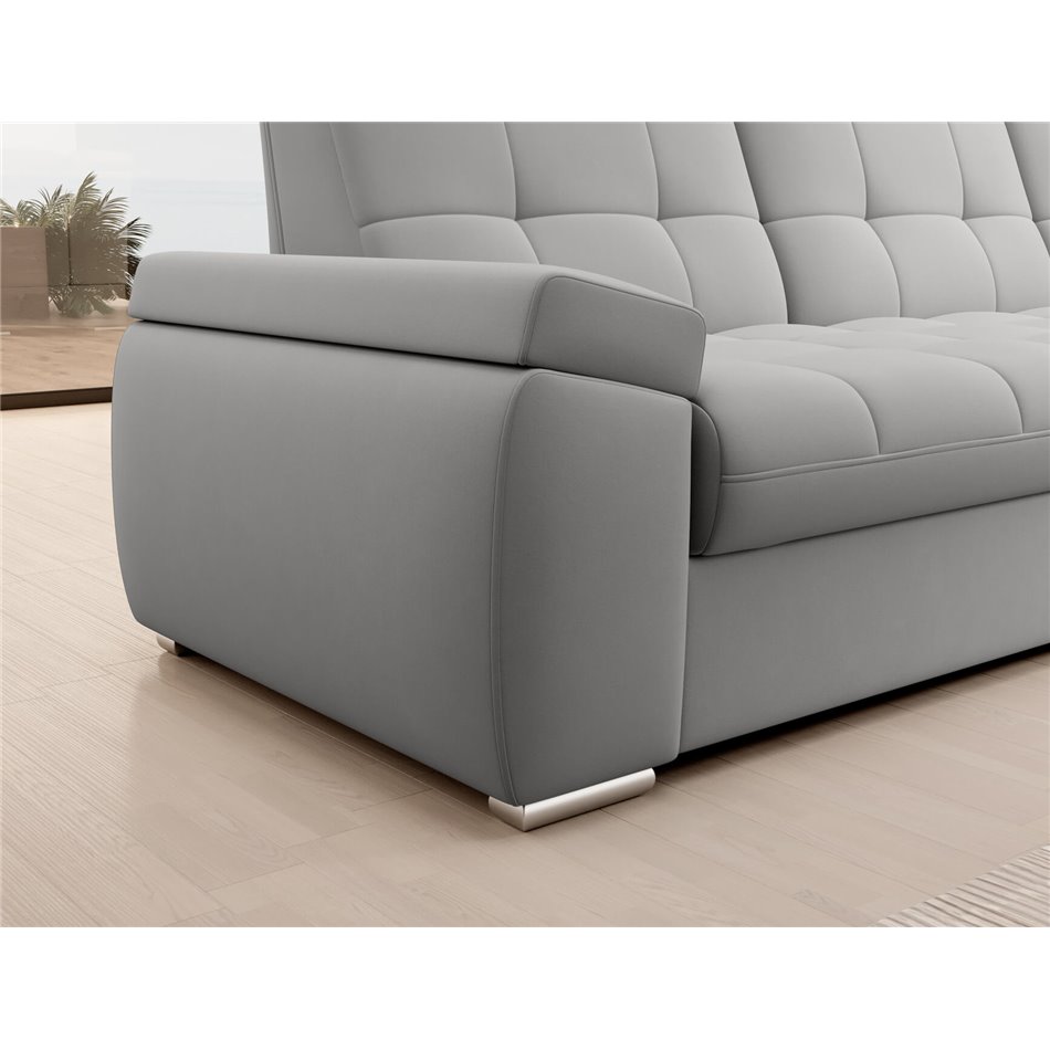 Угловой диван Elsado R, раздвижной, Sola 04, серый, H95x272x192cm