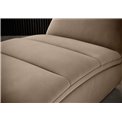 Chaise lounge chair Eltaco, Nube 20, velvet, light brown, H95x85x170cm