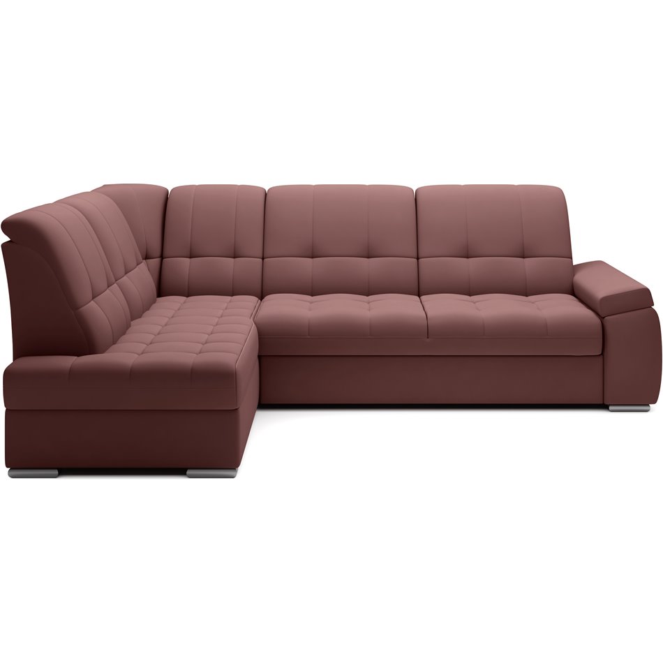 Угловой диван Elsado L, раздвижной, Velvetmat 24, бархат, розовый, H95x272x192cm