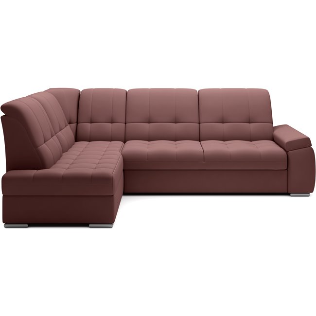 Угловой диван Elsado L, раздвижной, Velvetmat 24, бархат, розовый, H95x272x192cm