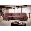 Угловой диван Elsado L, раздвижной, Velvetmat 24, бархат, розовый, H95x272x192cm