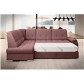 Угловой диван Elsado L, раздвижной, Velvetmat 24, бархат, розовый, H95x272x192cm