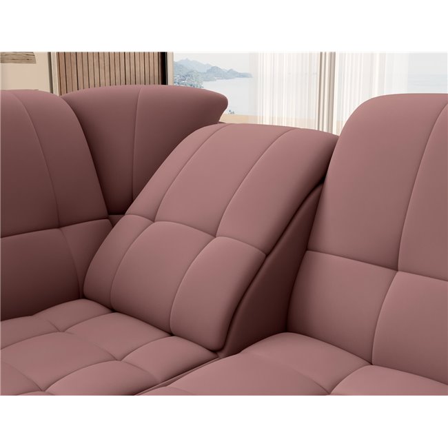 Угловой диван Elsado L, раздвижной, Velvetmat 24, бархат, розовый, H95x272x192cm