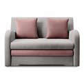 Sofa bed Elario, sleeping function, Nube 03, Nube 24, velvet, grey, H85x130x103cm