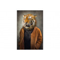 Picture Tiger with cardigan, 80x120cm