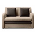 Sofa bed Elario, sleeping function, Nube 20, Nube 22, velvet, light brown, H85x130x103cm