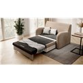 Sofa bed Elario, sleeping function, Nube 20, Nube 22, velvet, light brown, H85x130x103cm