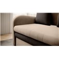 Sofa bed Elario, sleeping function, Nube 20, Nube 22, velvet, light brown, H85x130x103cm