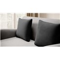 Sofa bed Elario, sleeping function, Nube 03, Nube 6, velvet, grey, H85x130x103cm