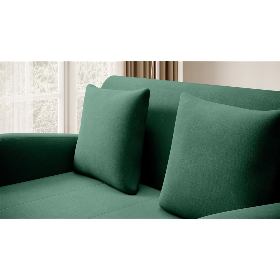 Sofa bed Elario, sleeping function, Nube 35, dark green, H85x130x103cm
