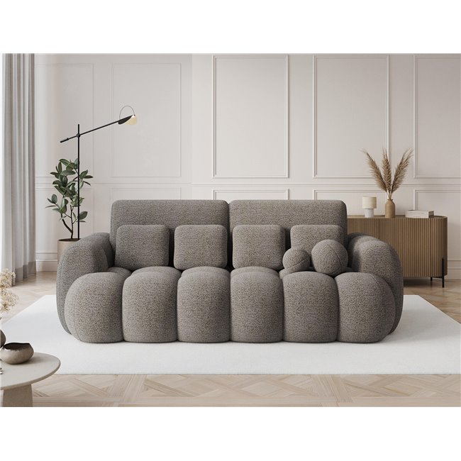 Sofa bed Elcotonn, sleeping function, Royal 20, boucle, beige, H105x256x119cm