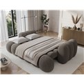 Sofa bed Elcotonn, sleeping function, Royal 20, boucle, beige, H105x256x119cm