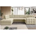 Corner sofa Elewett L, sleeping function, Monolith 04, velvet, grey, H82x299x198cm