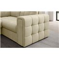 Corner sofa Elewett L, sleeping function, Monolith 04, velvet, grey, H82x299x198cm