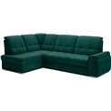 Угловой диван Elsado L, раздвижной, Nube 35, бархат, темно-зелёный, H95x272x192cm