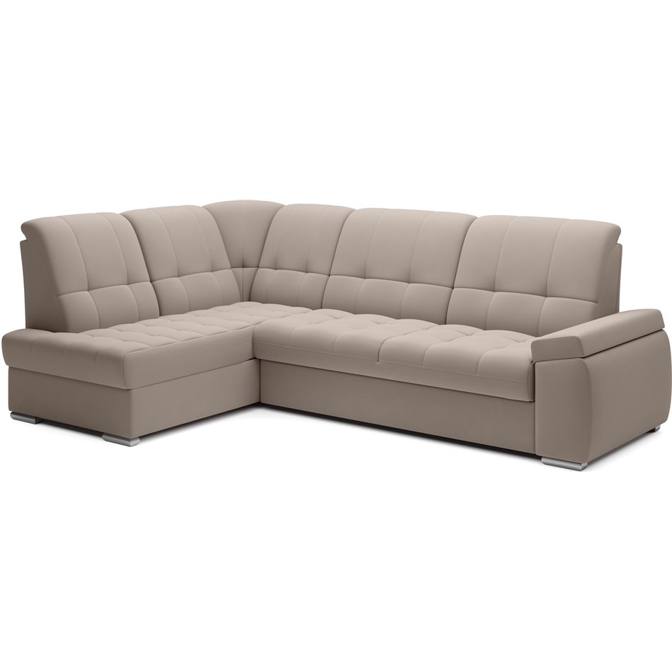 Угловой диван Elsado L, раздвижной, Sola 18, бежевый, H95x272x192cm