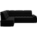 Угловой диван Elsado L, раздвижной, Flores 10, черный, H95x272x192cm