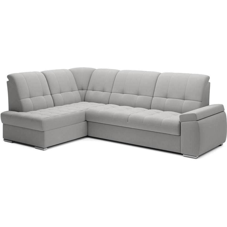 Угловой диван Elsado L, раздвижной, Sola 04, серый, H95x272x192cm