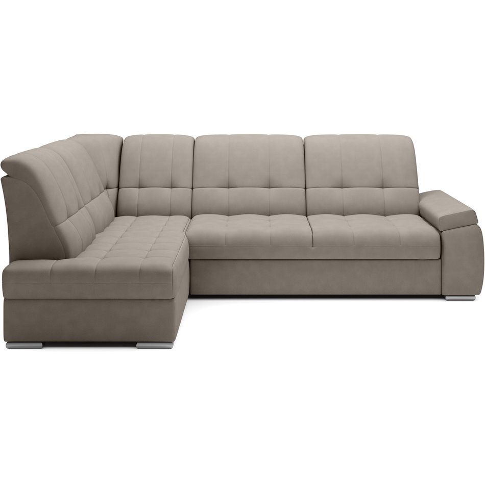 Угловой диван Elsado L, раздвижной, Poco 07, серый, H95x272x192cm