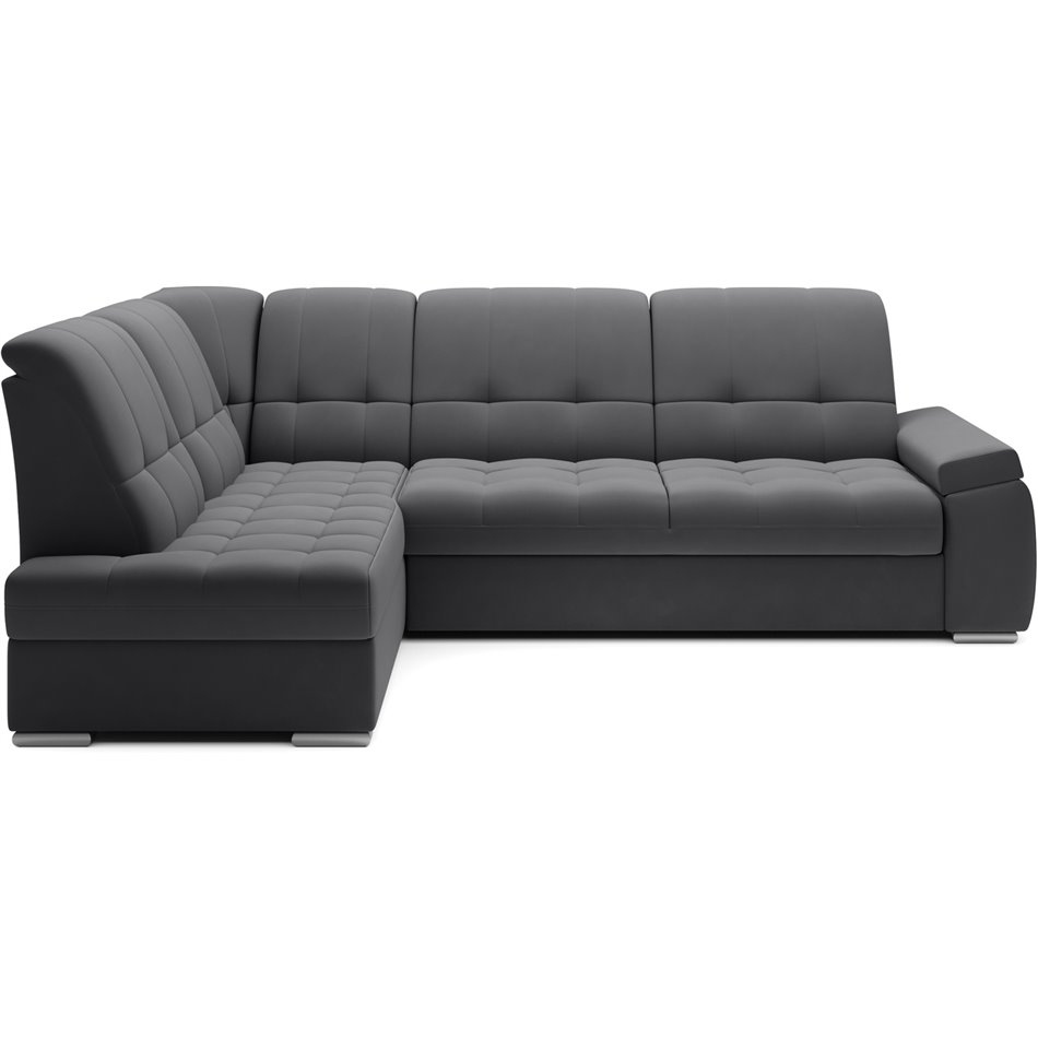 Угловой диван Elsado L, раздвижной, Sola 06, темно-серый, H95x272x192cm