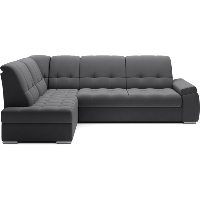 Угловой диван Elsado L, раздвижной, Sola 06, темно-серый, H95x272x192cm