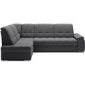 Угловой диван Elsado L, раздвижной, Sola 06, темно-серый, H95x272x192cm