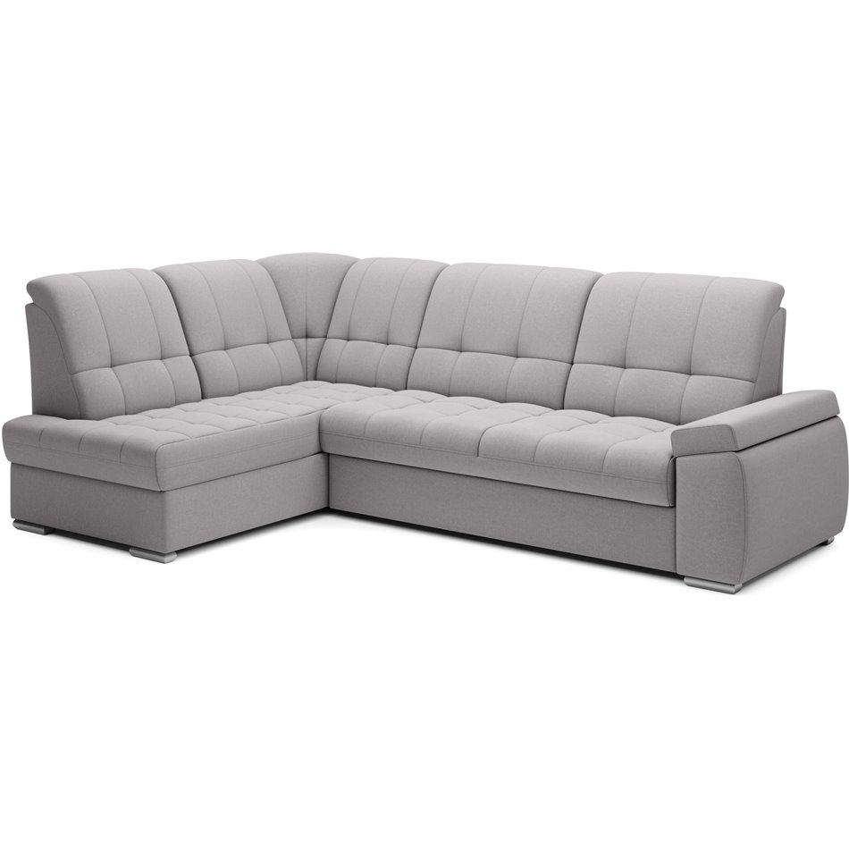 Угловой диван Elsado L, раздвижной, Gojo 04, серый, H95x272x192cm