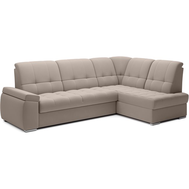 Угловой диван Elsado R, раздвижной, Sola 18, бежевый, H95x272x192cm