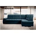 Угловой диван Elsado R, раздвижной, Nube 40, бархат, темно-синий, H95x272x192cm