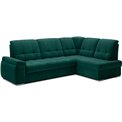 Угловой диван Elsado R, раздвижной, Nube 35, бархат, темно-зелёный, H95x272x192cm