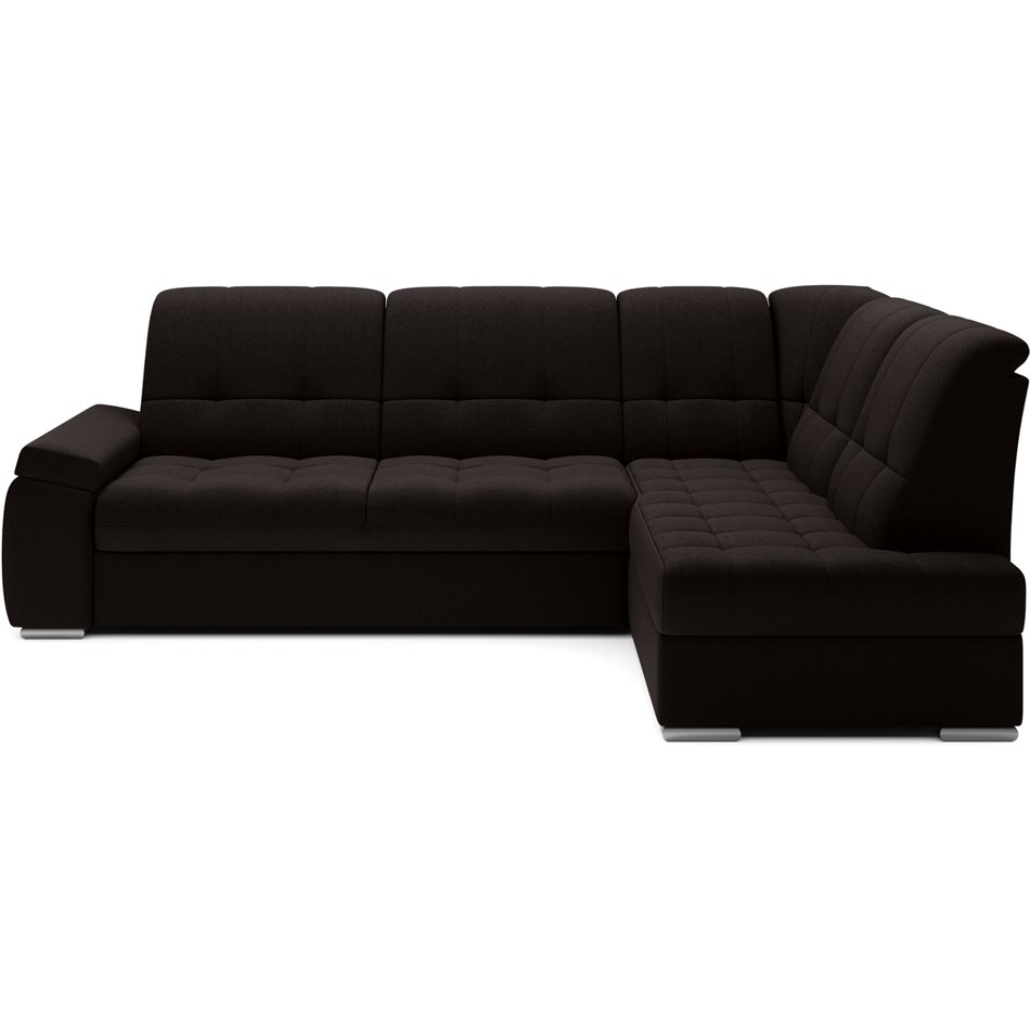 Угловой диван Elsado R, раздвижной, Flores 22, темно-коричневый, H95x272x192cm