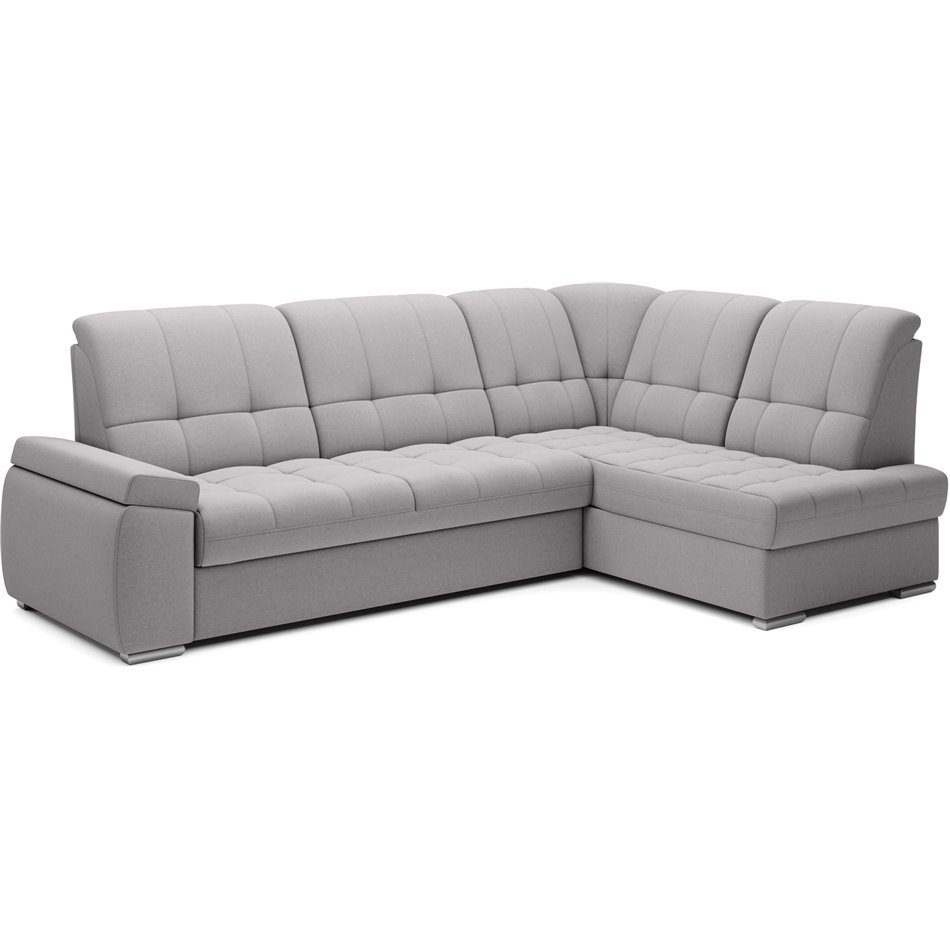 Угловой диван Elsado R, раздвижной, Gojo 04, серый, H95x272x192cm