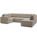 Corner sofa Elewett R, sleeping function, Sola 18, beige, H82x299x198cm