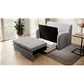 Sofa bed Elario, sleeping function, Nube 03, velvet, grey, H85x130x103cm