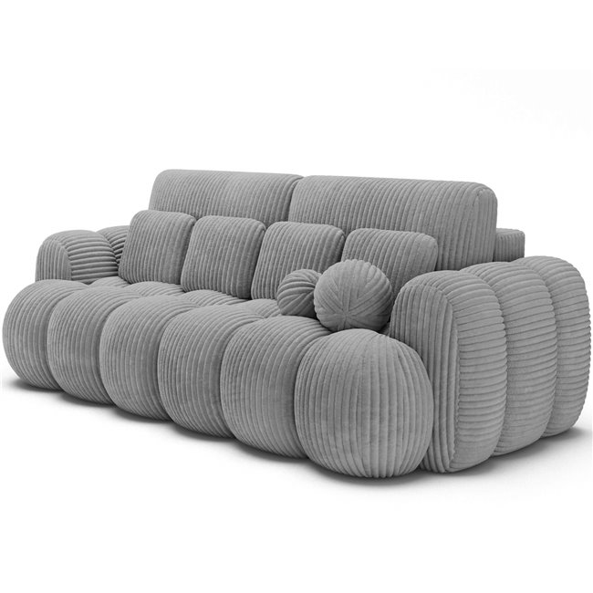 Sofa bed Elcotonn, sleeping function, Modullo 03, grey, H105x256x119cm