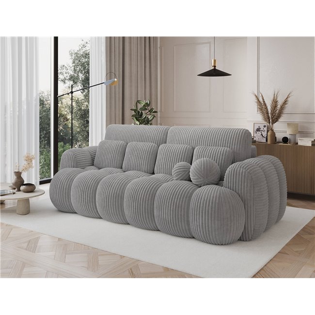 Sofa bed Elcotonn, sleeping function, Modullo 03, grey, H105x256x119cm