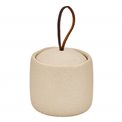 Round cotton jar OLEYA, beige, D10cm H9.4cm