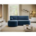 Угловой диван Elivosa L, раздвижной, Jarell 40, волнистый бархат, темно-синий, H93x220x144cm