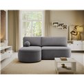 Угловой диван Elivosa L, раздвижной, Poco 04, серый, H93x220x144cm