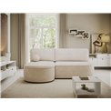Угловой диван Elivosa L, раздвижной, Jarell 18, волнистый бархат, бежевый, H93x220x144cm