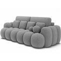 Sofa bed Elcotonn, sleeping function, Royal 04, boucle, grey, H105x256x119cm