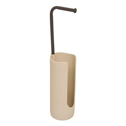 Toilet paper holder OLEYA, beige/brown, H59.5cm, D13cm