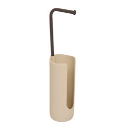 Toilet paper holder OLEYA, beige/brown, H59.5cm, D13cm
