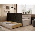 Sofa bed Elfulgeo L, sleeping function, Jarell 18, corduroy, beige, H77x214x82cm