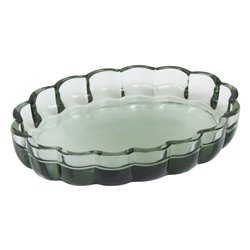 Soap dish GREEN FLOREA, H2.5x13.8x9.9cm