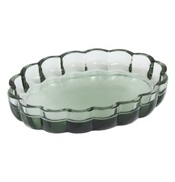 Soap dish GREEN FLOREA, H2.5x13.8x9.9cm