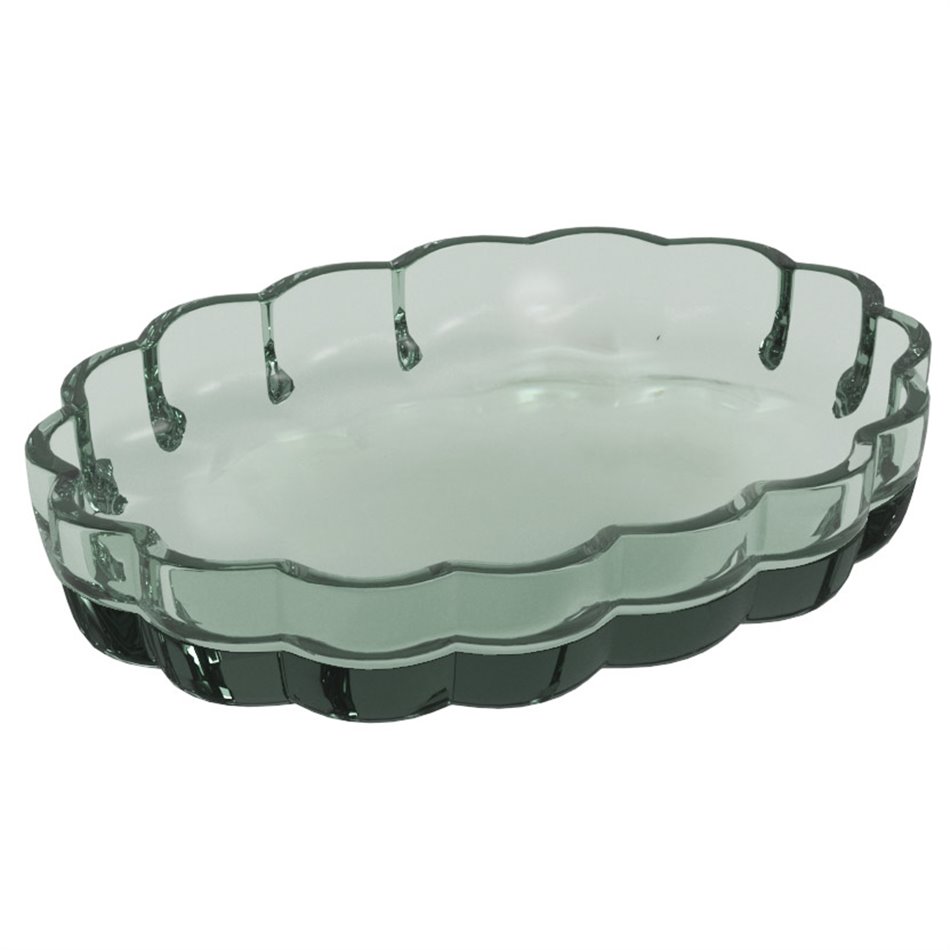 Soap dish GREEN FLOREA, H2.5x13.8x9.9cm